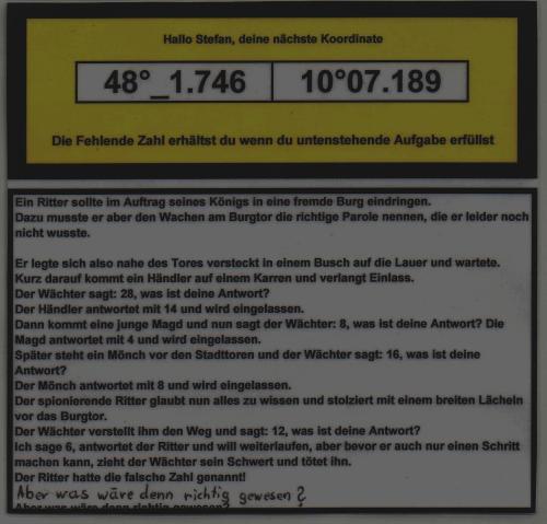 Das 1. R&auml;tsel, viel Spa&szlig; damit.